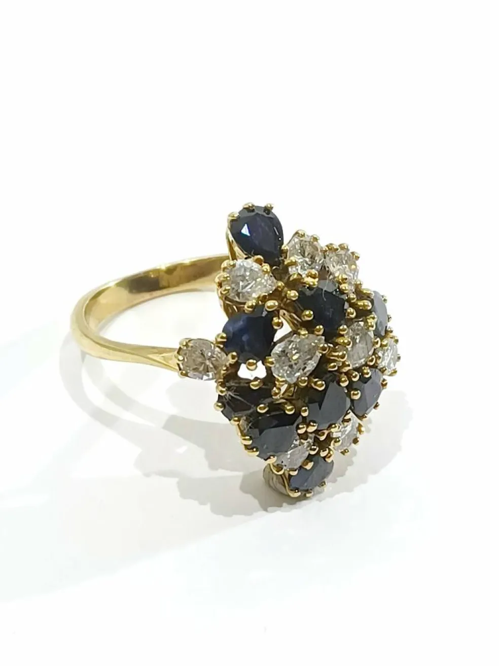 Bague Or Diamants Et Saphirs