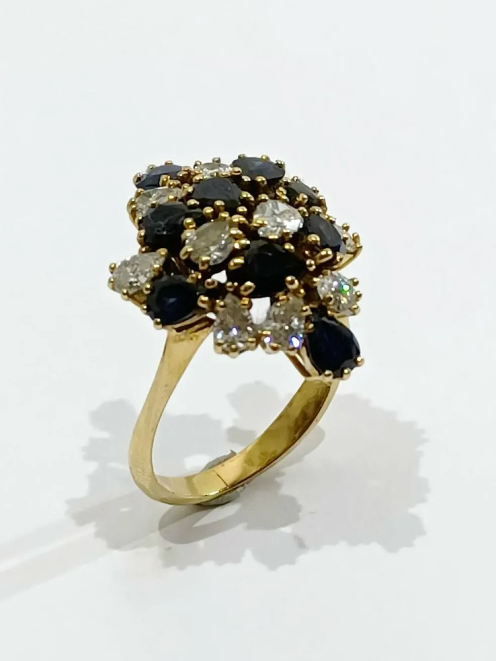 Bague Or Diamants Et Saphirs