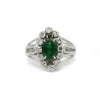 Bague or diamants émeraude