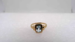 Bague or et aigue-marine