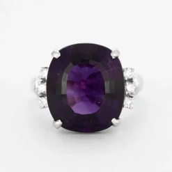 Bague or et améthyste