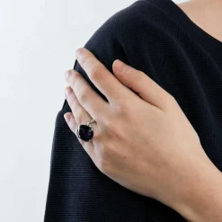 Bague or et améthyste
