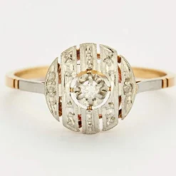 Bague or et diamants
