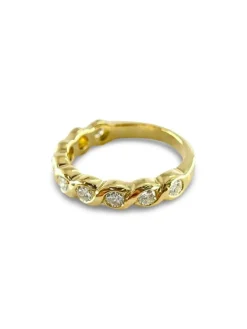 Bague or et diamants 0,54 ct
