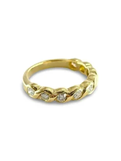 Bague or et diamants 0,54 ct
