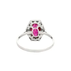 Bague or et pierre rose