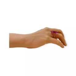 Bague or et pierre violette