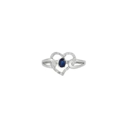 Bague or et saphir