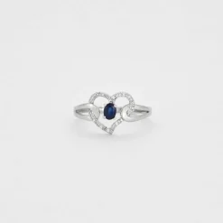 Bague or et saphir