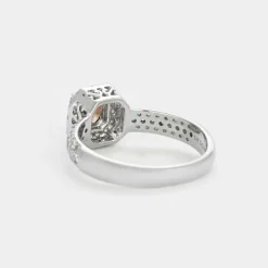 Bague or gris diamant brun et diamants