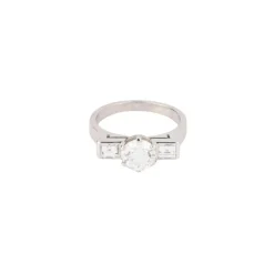 Bague or gris, diamants