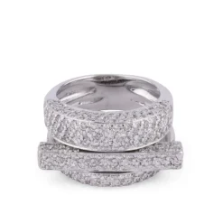 Bague or gris, diamants