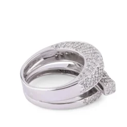 Bague or gris, diamants