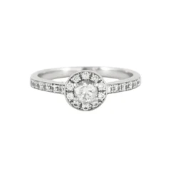 Bague or gris et diamants