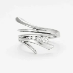 Bague Or Gris et Diamants