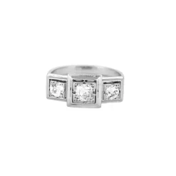 Bague or gris et diamants