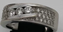 Bague Or Gris et Diamants