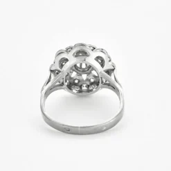 Bague or gris et diamants