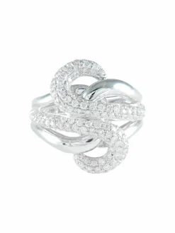 BAGUE OR GRIS PAVAGE DIAMANTS