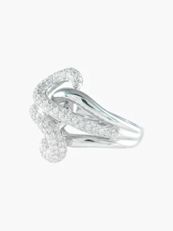 BAGUE OR GRIS PAVAGE DIAMANTS