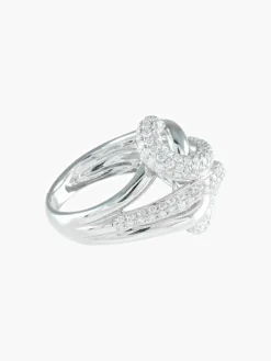 BAGUE OR GRIS PAVAGE DIAMANTS