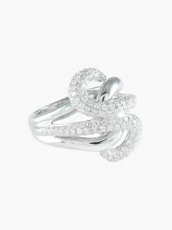 BAGUE OR GRIS PAVAGE DIAMANTS