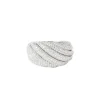 Bague or gris pavée de diamants