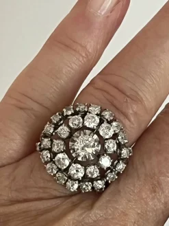 Bague Or Gris Platine Diamants 2,60 ct