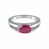 BAGUE OR GRIS RUBIS ET DIAMANTS