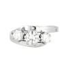 Bague or gris trois diamants