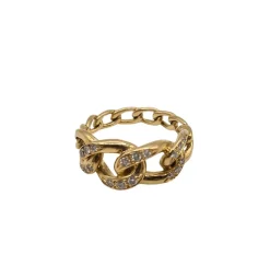 Bague or jaune 18 carats sertie de diamants