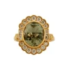 Bague or jaune 18 carats tourmaline et diamants