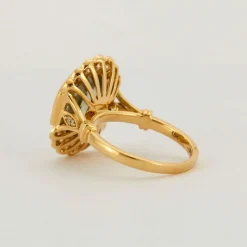 Bague or jaune 18 carats tourmaline et diamants
