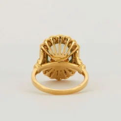 Bague or jaune 18 carats tourmaline et diamants