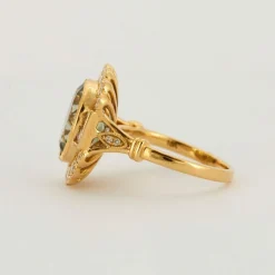 Bague or jaune 18 carats tourmaline et diamants