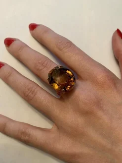 Bague Or jaune & citrine