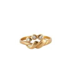 Bague or jaune 3 diamants