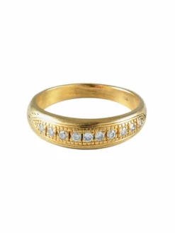 BAGUE OR JAUNE & DIAMANTS
