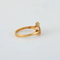 Bague or jaune 3 diamants