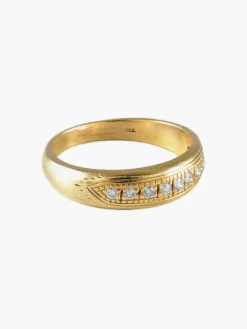 BAGUE OR JAUNE & DIAMANTS