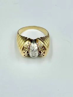 Bague or jaune 3 diamants