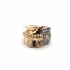 Bague or jaune 750 mil et diamants