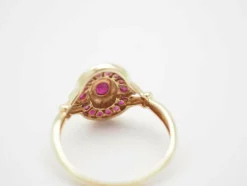 Bague or jaune 750 mil et rubis