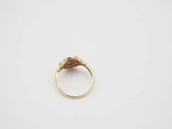 Bague or jaune 750 mil et rubis