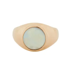 Bague Or Jaune - Opale Ronde