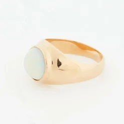 Bague Or Jaune - Opale Ronde
