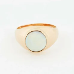 Bague Or Jaune - Opale Ronde