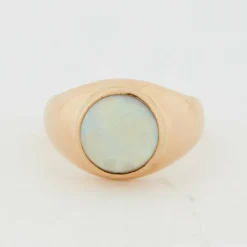 Bague Or Jaune - Opale Ronde