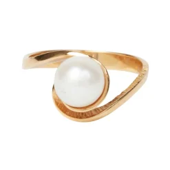 Bague Or Jaune - Perle de culture