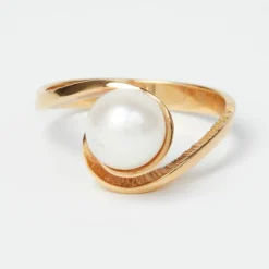 Bague Or Jaune - Perle de culture